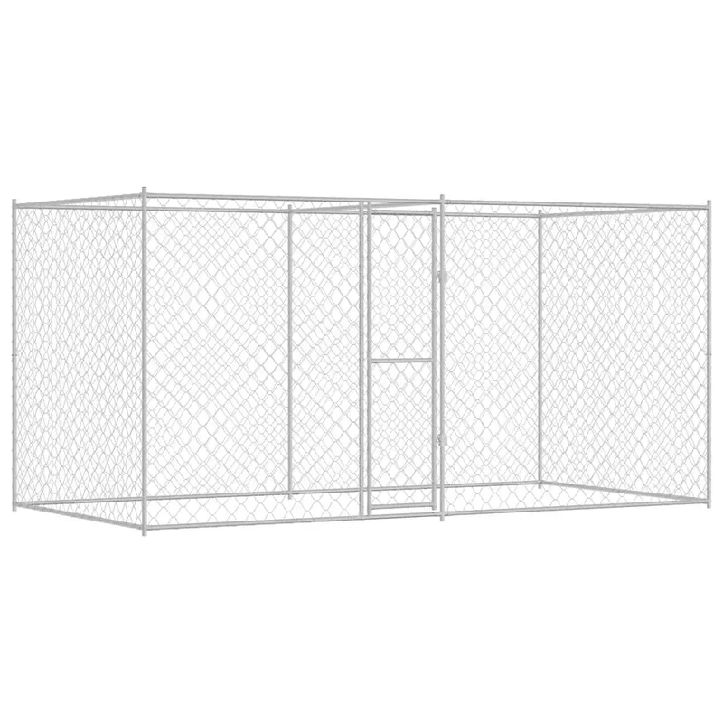 Gabbia per cani Argento 400 x 200 x 200 cm Acciaio zincato 3368309