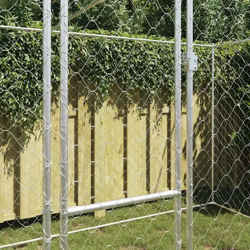 Gabbia per cani Argento 400 x 200 x 200 cm Acciaio zincato 3368309
