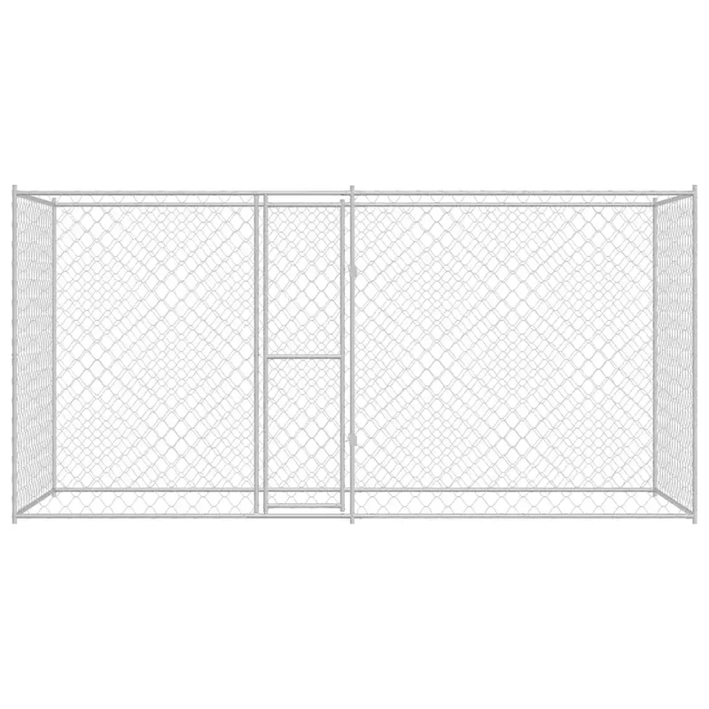 Gabbia per cani Argento 400 x 200 x 200 cm Acciaio zincato 3368309