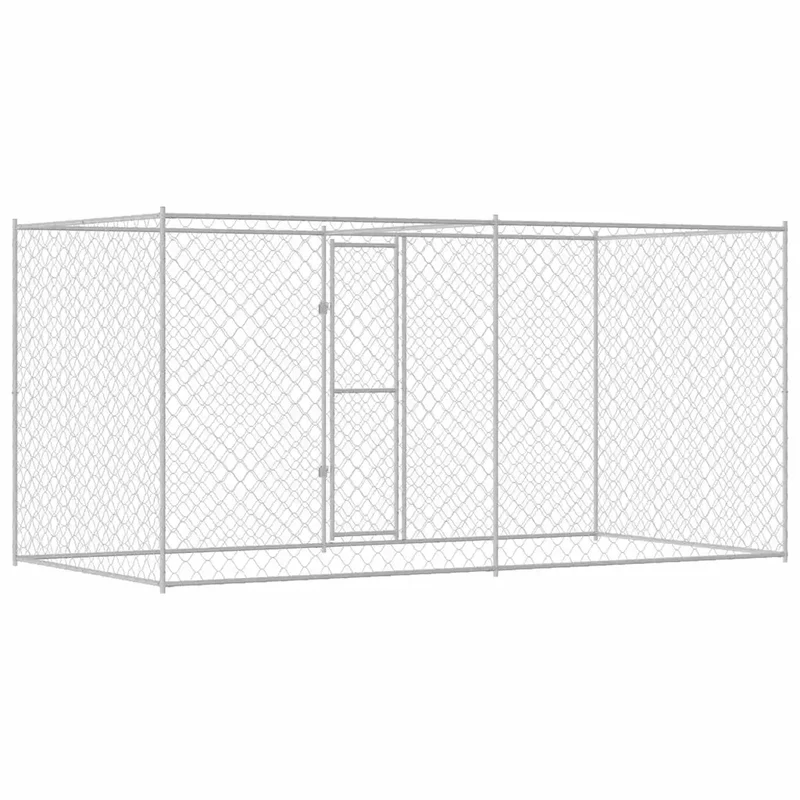 Gabbia per cani Argento 400 x 200 x 200 cm Acciaio zincato 3368309