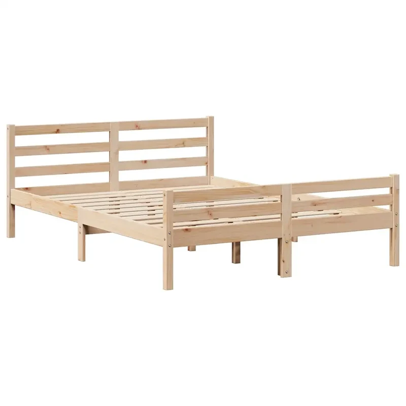 Letto senza Materasso 135x190 cm in Legno Massello di Pino 3301600