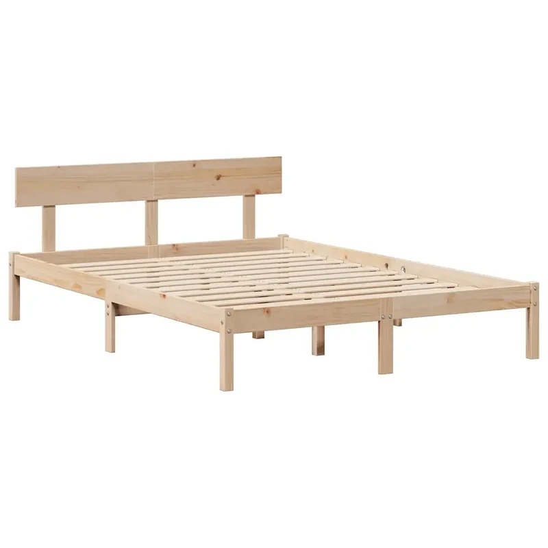 Letto senza Materasso 140x190 cm in Legno Massello di Pino 3301506