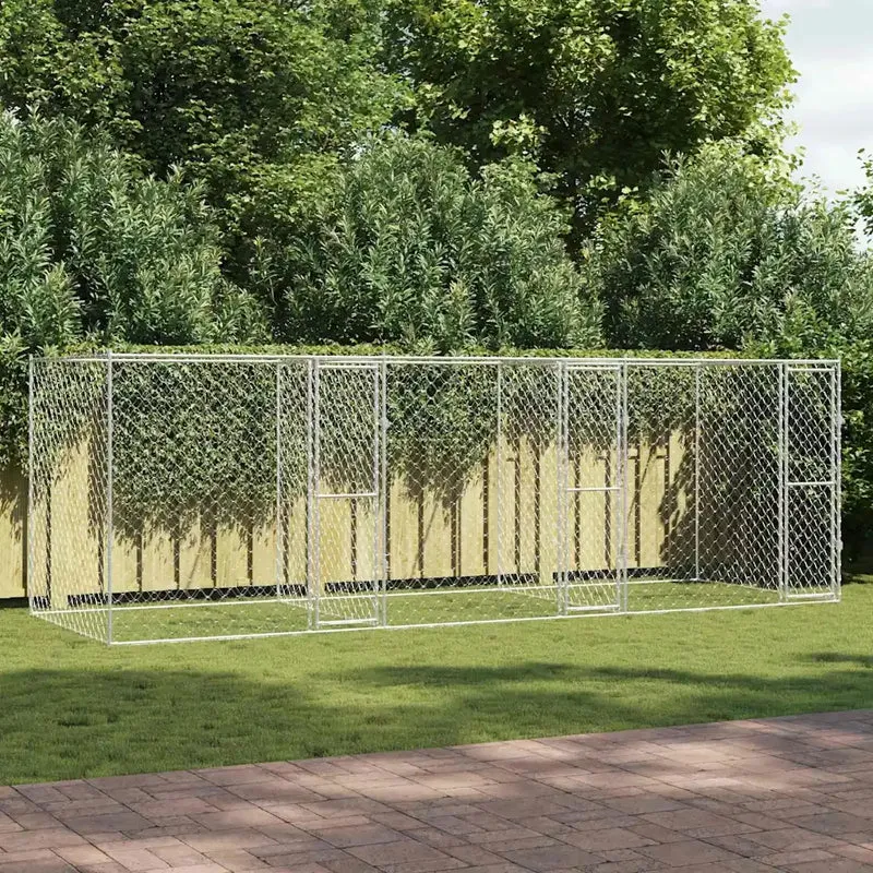 Gabbia per cani Argento 600 x 200 x 200 cm Acciaio zincato 3368307