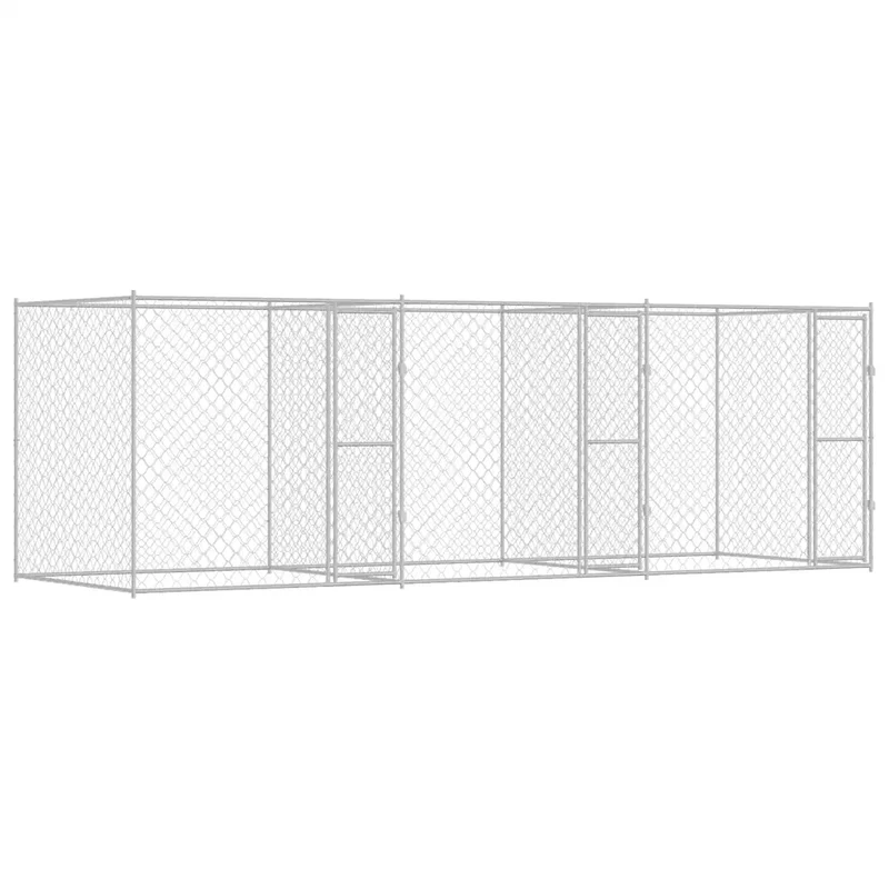 Gabbia per cani Argento 600 x 200 x 200 cm Acciaio zincato 3368307