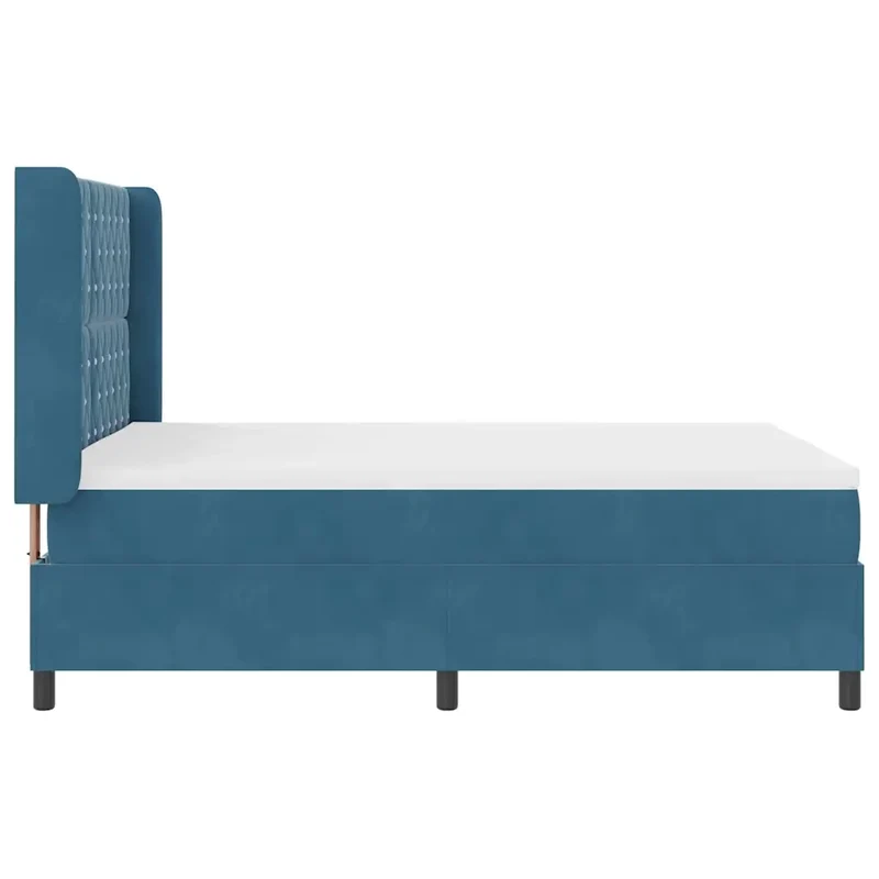 Letto a molle con materasso Blu 140 x 190 cm Velluto 3341952