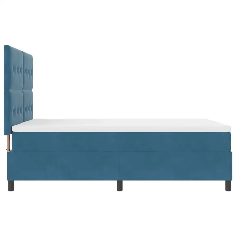 Letto a molle con testiera Blu Scuro 140 x 190 cm Velluto 3339834
