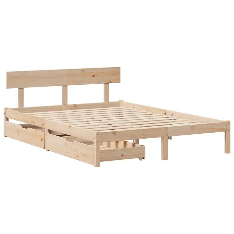 Letto senza Materasso 120x190 cm in Legno Massello di Pino 3301502