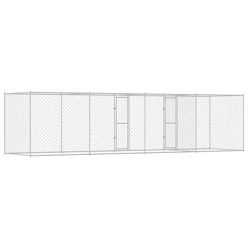 Gabbia per cani Argento 800 x 200 x 200 cm Acciaio zincato 3368313