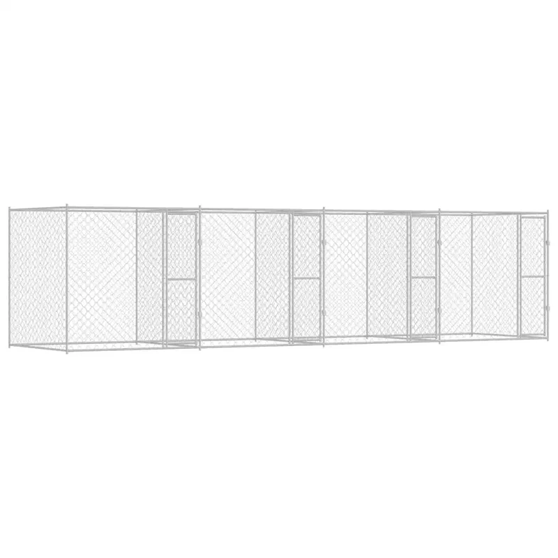 Gabbia per cani Argento 800 x 200 x 200 cm Acciaio zincato 3368308