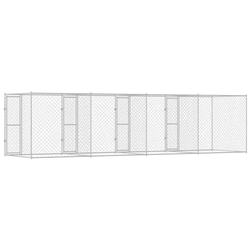 Gabbia per cani Argento 800 x 200 x 200 cm Acciaio zincato 3368308