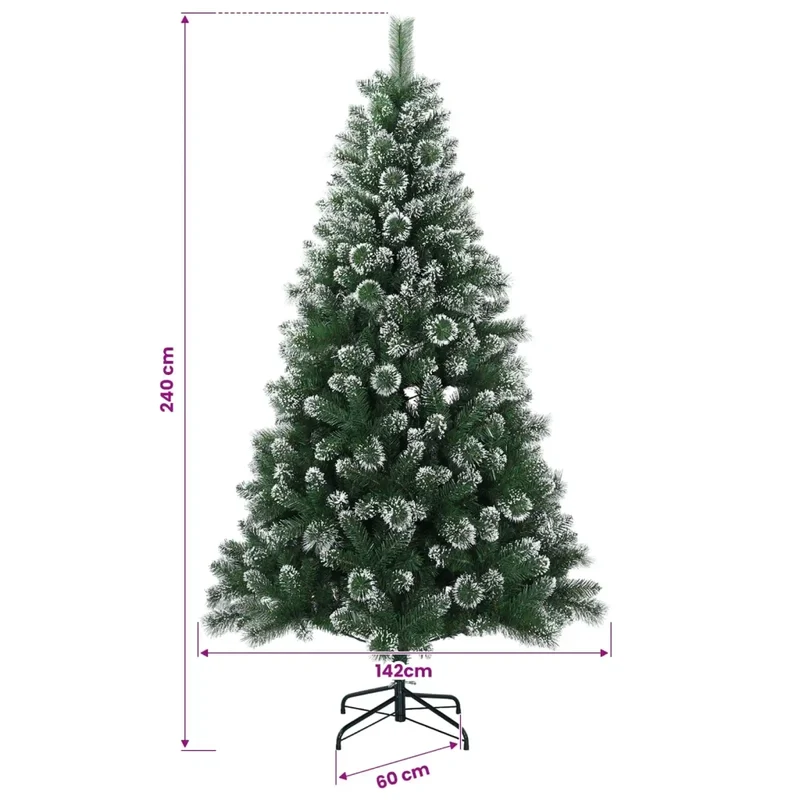 Albero di Natale artificiale 240 cm PVC e Metallo Verde 42056460