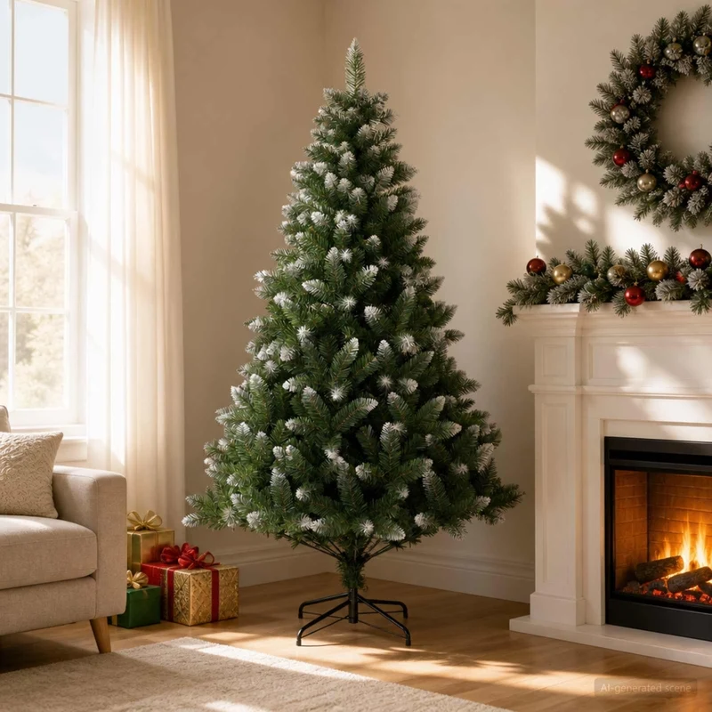 Albero di Natale artificiale 120 cm PVC e Metallo Verde 42056466