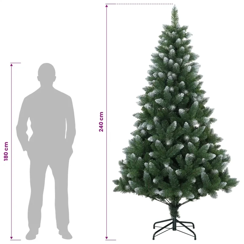 Albero di Natale artificiale 240 cm PVC e Metallo Verde 42056470