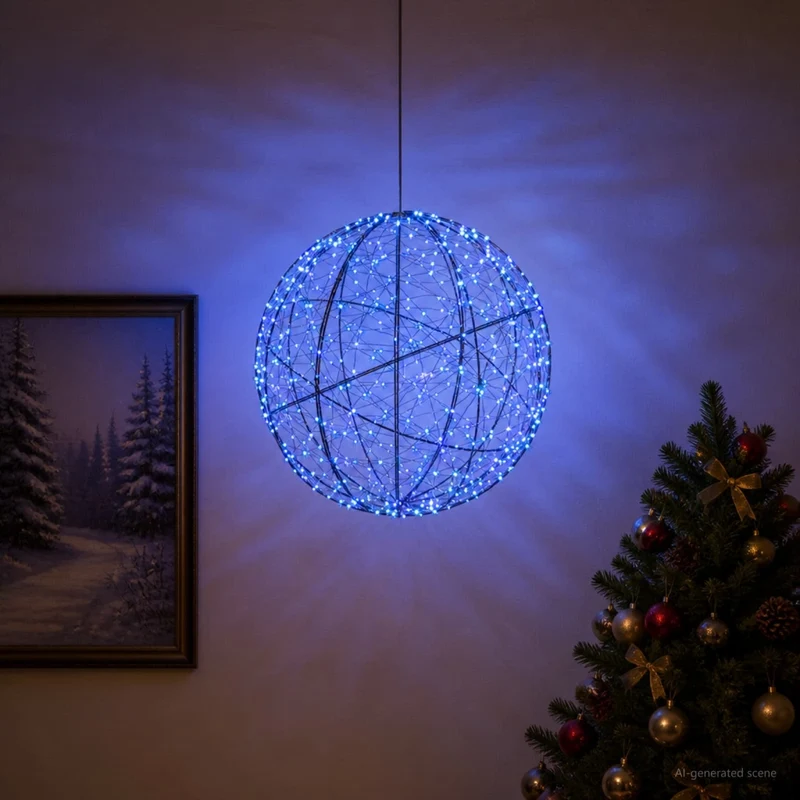 Luce a punta di Natale 750 LED Blu Ø 50 x 52 cm 42049785