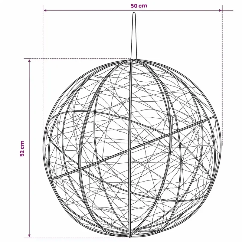 Luce a punta di Natale 750 LED Blu Ø 50 x 52 cm 42049785