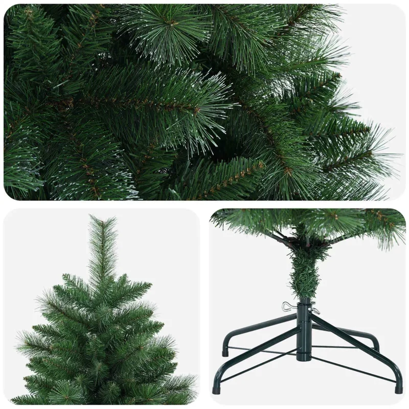 Albero di Natale artificiale 210 cm PVC e Metallo Verde 42056464