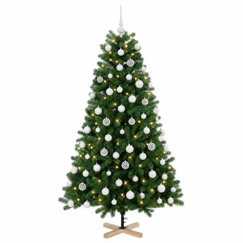 Albero di Natale artificiale con palline 240 cm 300 LED 3461424