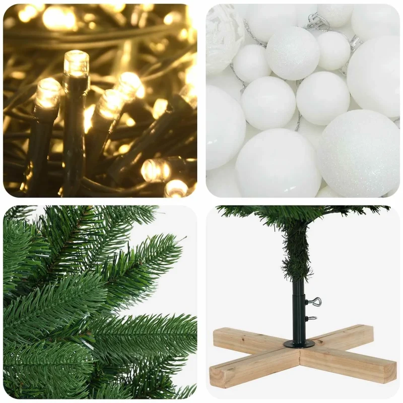 Albero di Natale artificiale con palline 240 cm 300 LED 3461424