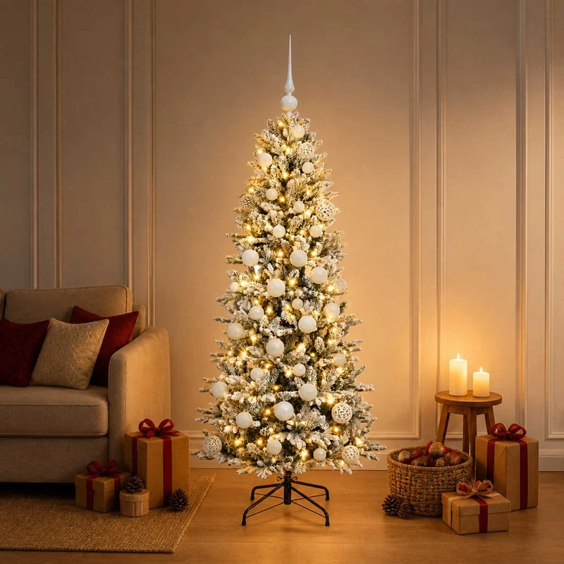 Albero di Natale artificiale con palline 150 cm 150 LED 3466046