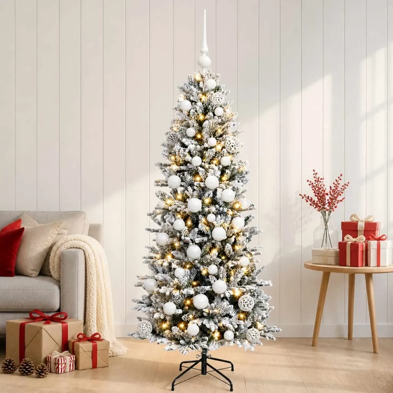 Albero di Natale artificiale con palline 150 cm 150 LED 3466046