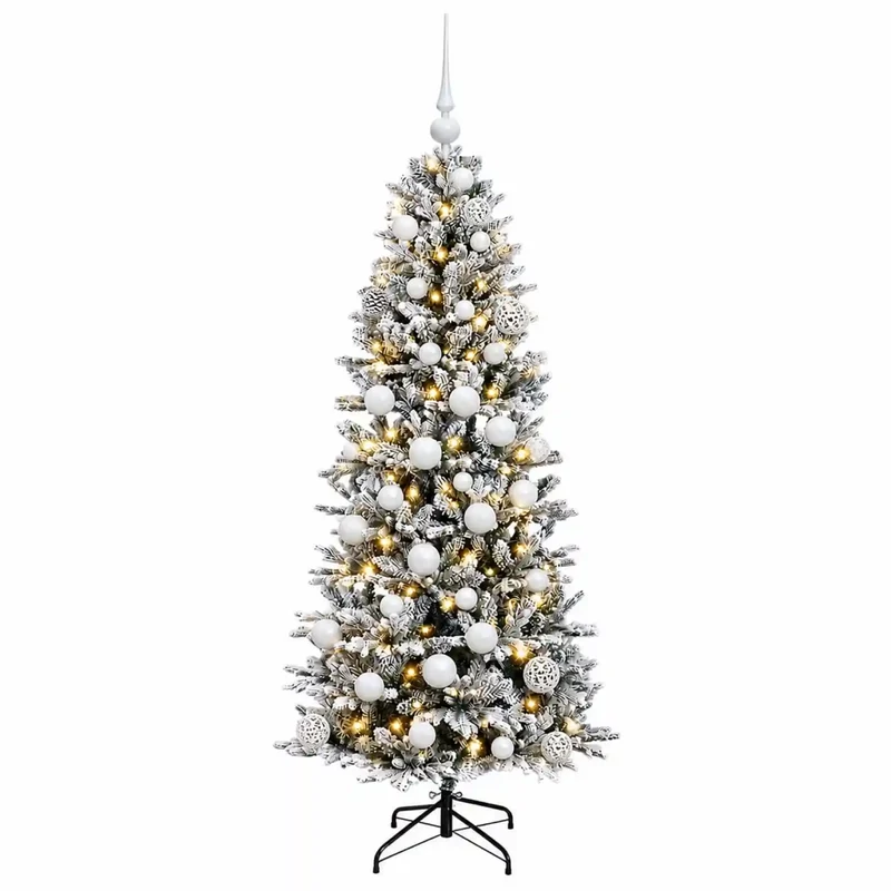 Albero di Natale artificiale con palline 150 cm 150 LED 3466046