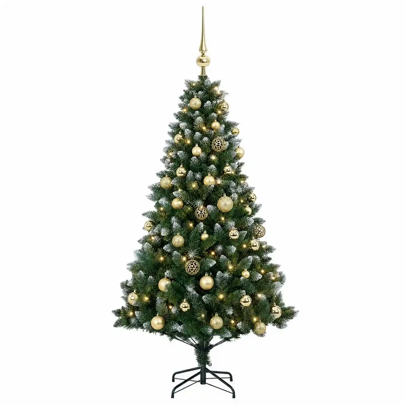 Albero di Natale Artificiale con Palline 120 cm 150 LED 3461345