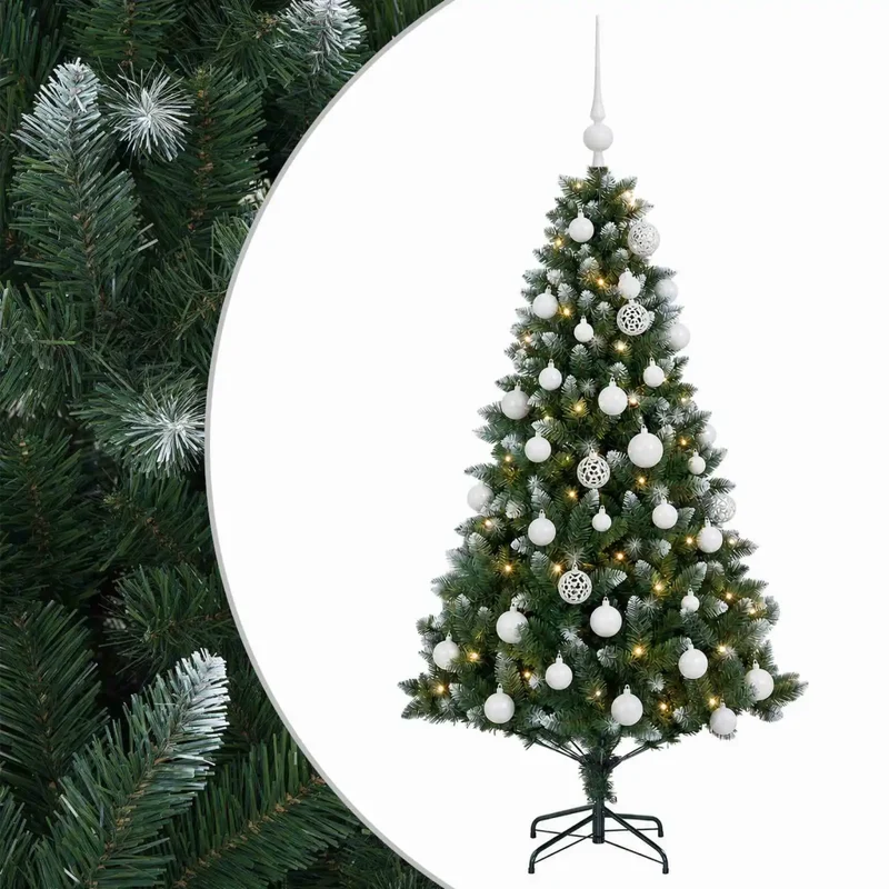 Albero di Natale Artificiale con Palline 120 cm 150 LED 3461340