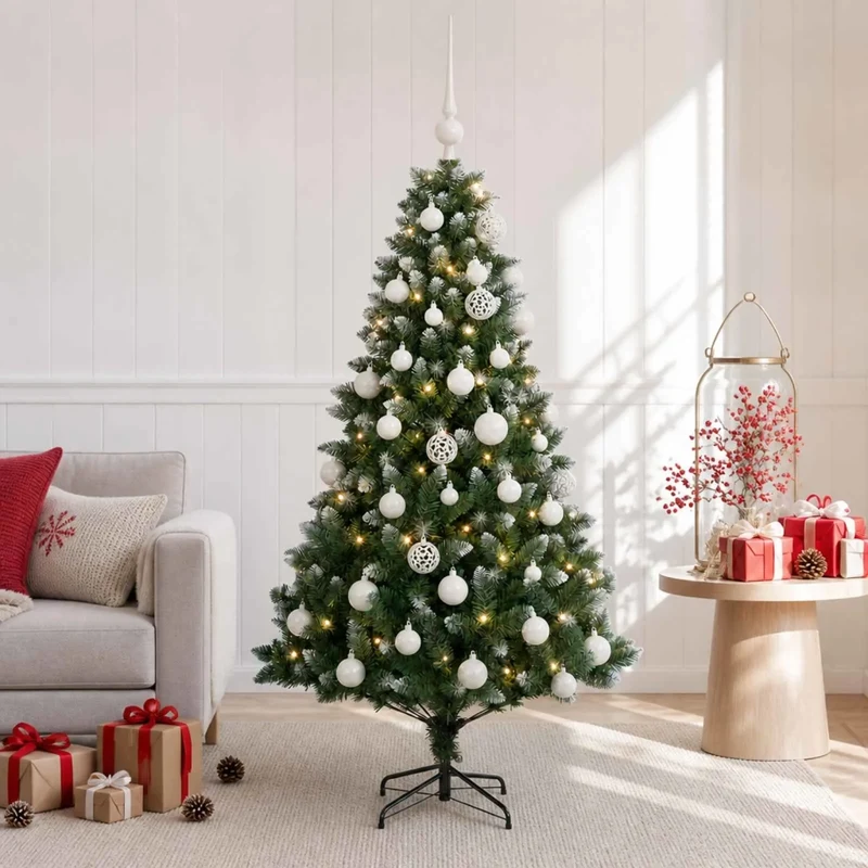 Albero di Natale Artificiale con Palline 120 cm 150 LED 3461340