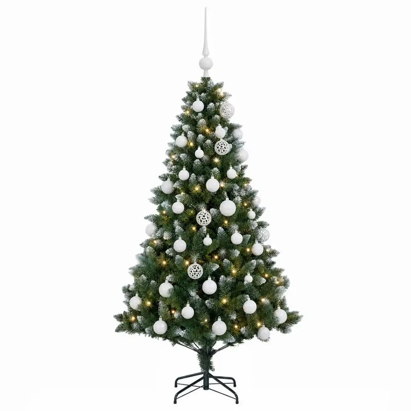 Albero di Natale Artificiale con Palline 150 cm 150 LED 3461341