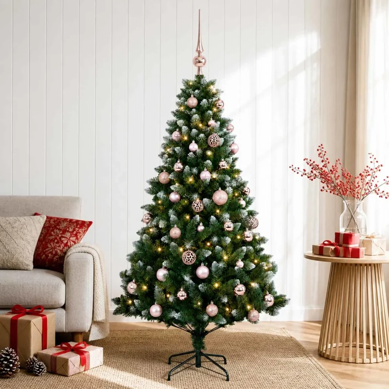 Albero di Natale Artificiale con Palline 120 cm 150 LED 3461335