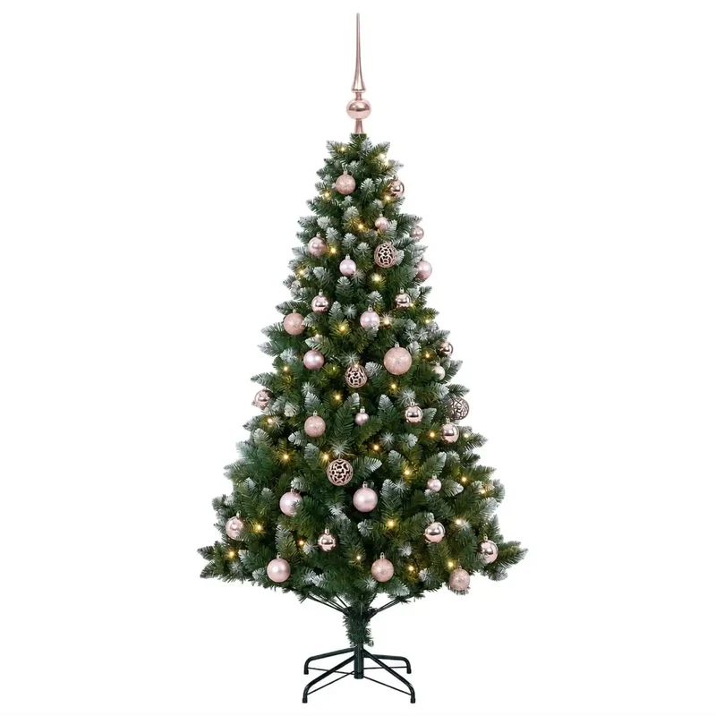 Albero di Natale Artificiale con Palline 120 cm 150 LED 3461335