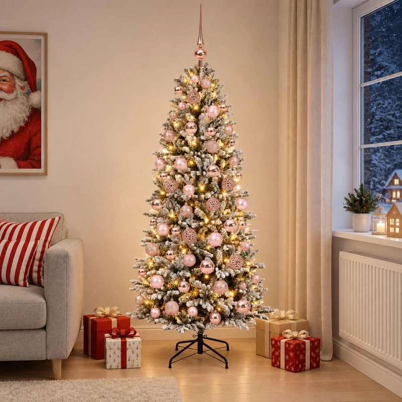 Albero di Natale artificiale con palline 240 cm 300 LED 3466653