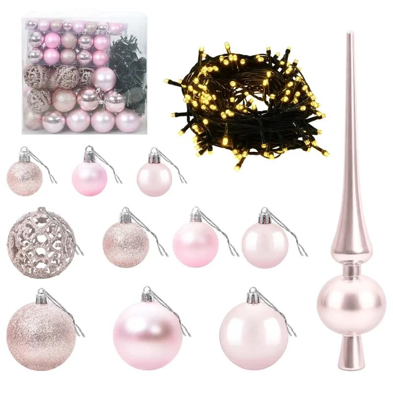 Albero di Natale artificiale con palline 240 cm 300 LED 3466653