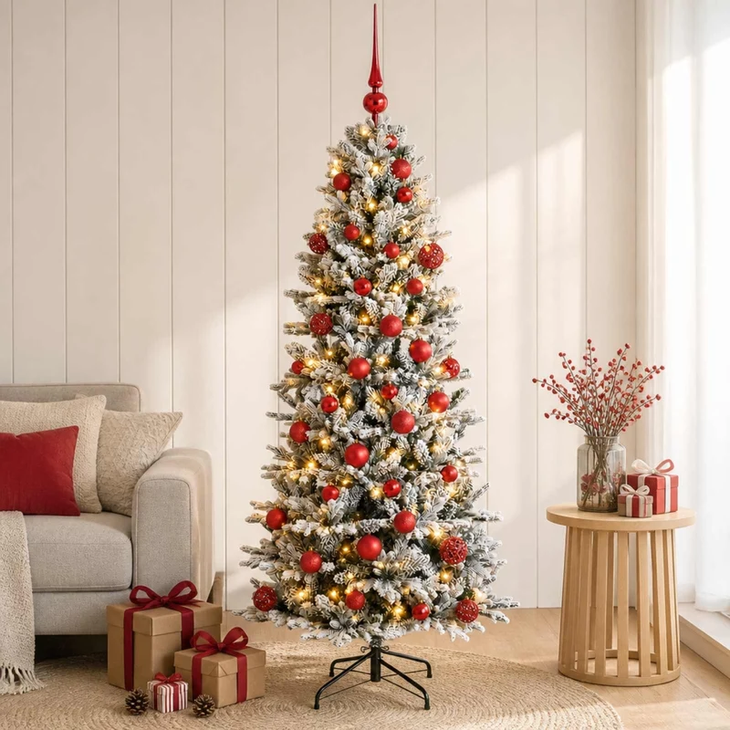 Albero di Natale artificiale con palline 150 cm 150 LED 3465854