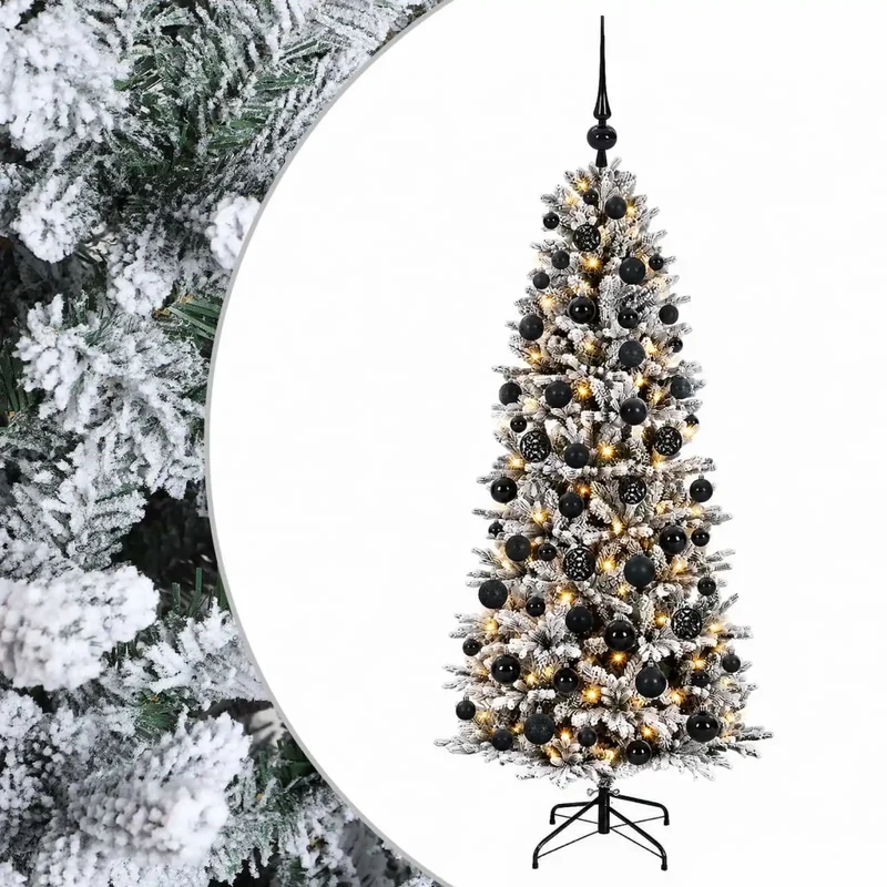 Albero di Natale artificiale con palline 210 cm 300 LED 3466380