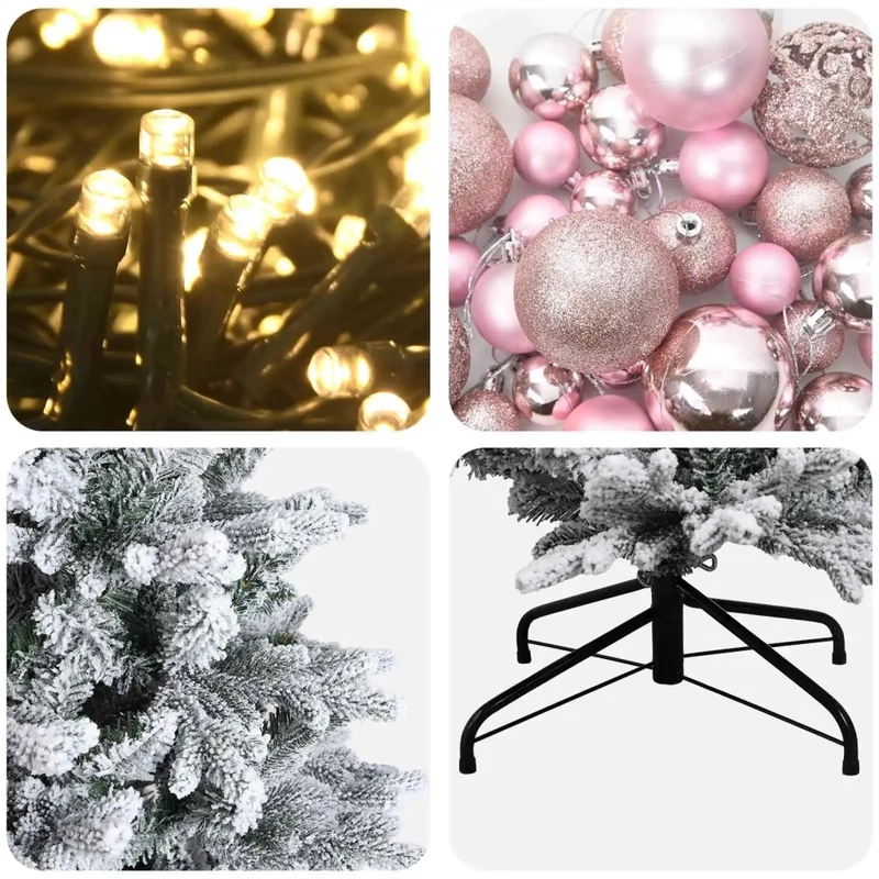 Albero di Natale artificiale con palline 210 cm 300 LED 3466652