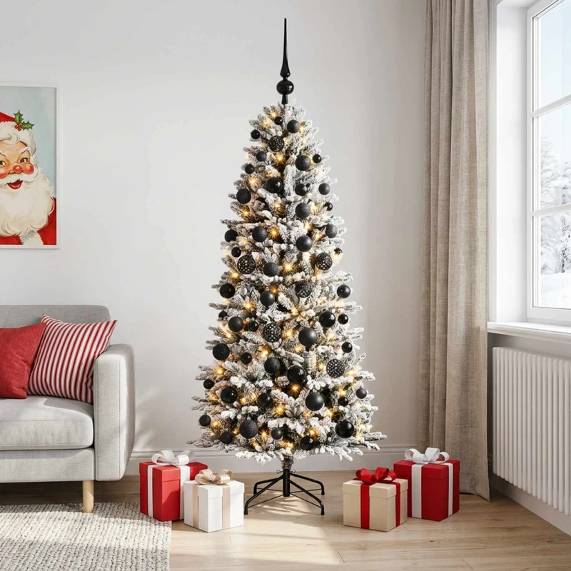 Albero di Natale artificiale con palline 240 cm 300 LED 3466381