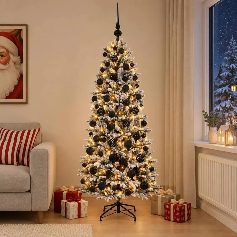 Albero di Natale artificiale con palline 180 cm 300 LED 3466379