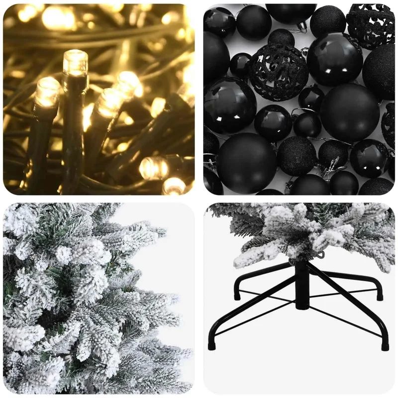 Albero di Natale artificiale con palline 180 cm 300 LED 3466379