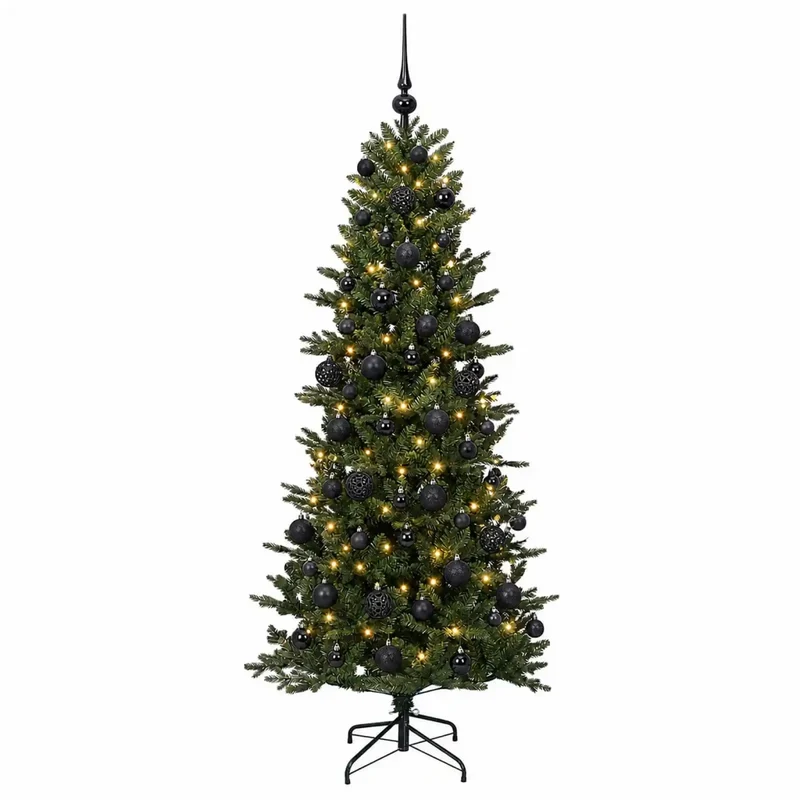 Albero di Natale artificiale con palline 180 cm 300 LED 3466376