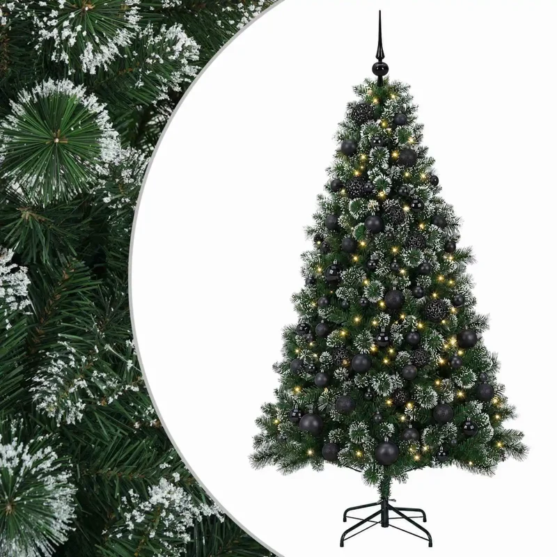 Albero di Natale Artificiale con Palline 180 cm 300 LED 3461252