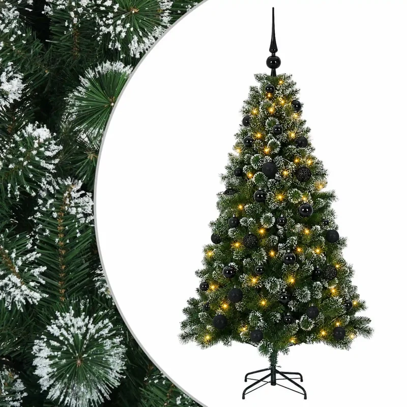 Albero di Natale artificiale con palline 150 cm 150 LED 3461251