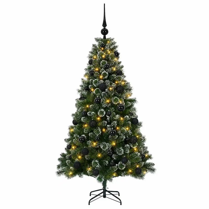 Albero di Natale artificiale con palline 150 cm 150 LED 3461251