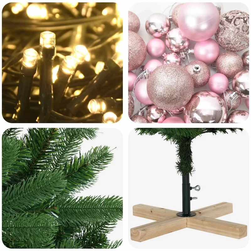 Albero di Natale artificiale con palline 180 cm 300 LED 3461417