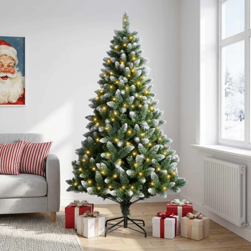 Albero di Natale artificiale 150 cm 150 LED Bianco caldo 3461316