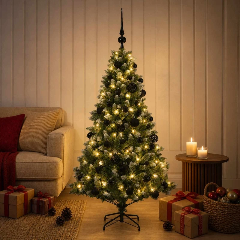 Albero di Natale Artificiale con Palline 120 cm 150 LED 3461330