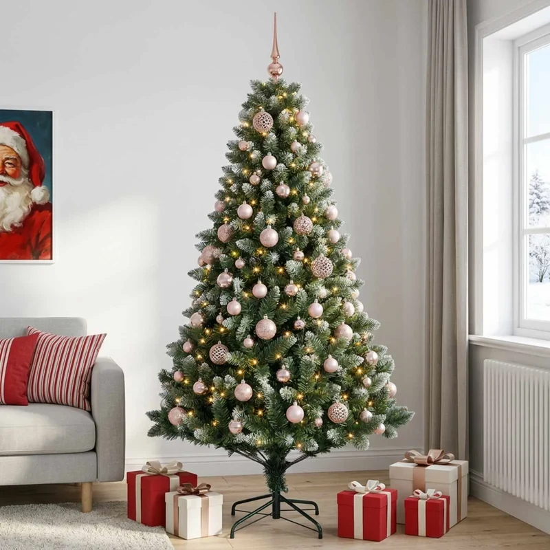 Albero di Natale Artificiale con Palline 240 cm 300 LED 3461339