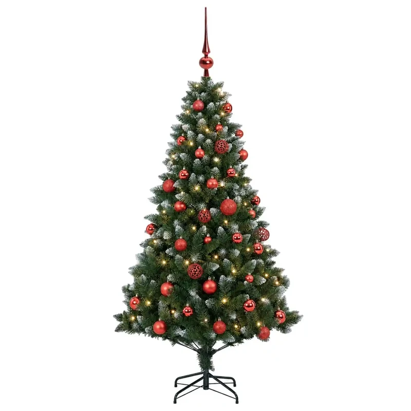Albero di Natale Artificiale con Palline 150 cm 150 LED 3461326