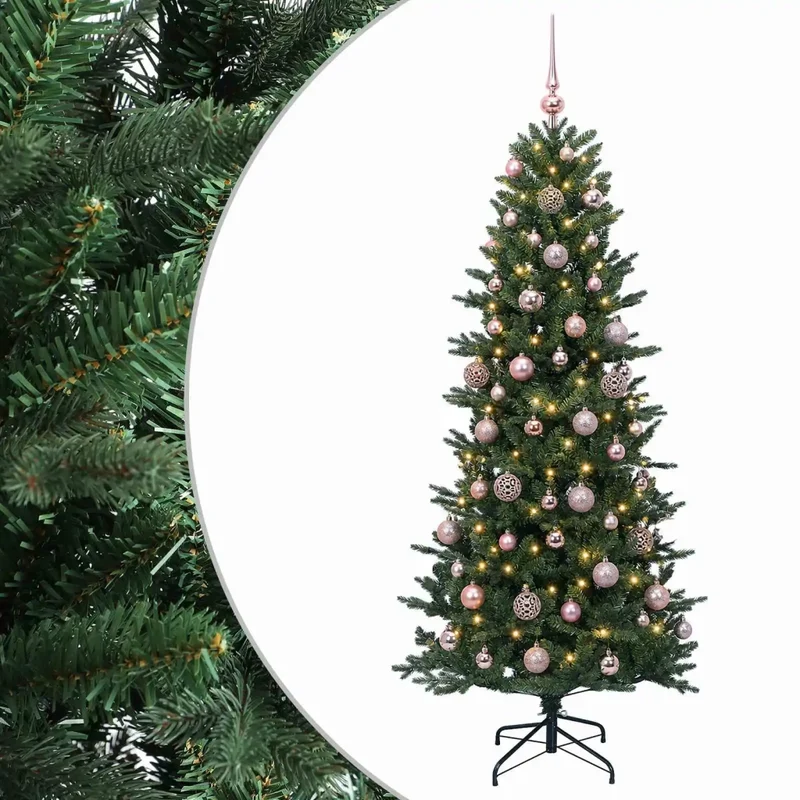 Albero di Natale artificiale con palline 180 cm 300 LED 3466648