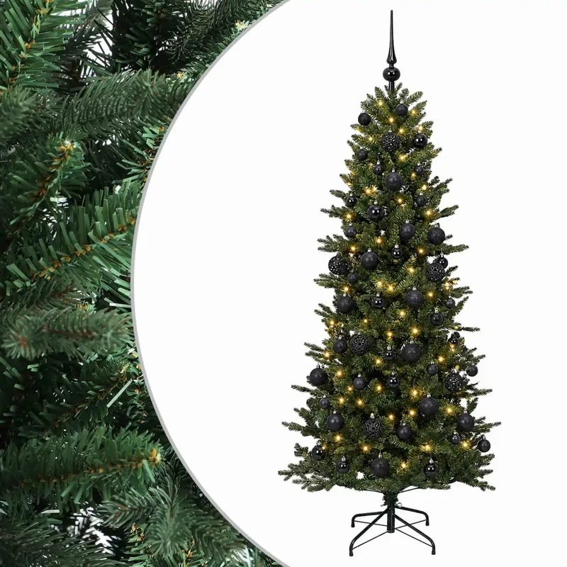 Albero di Natale artificiale con palline 240 cm 300 LED 3466378